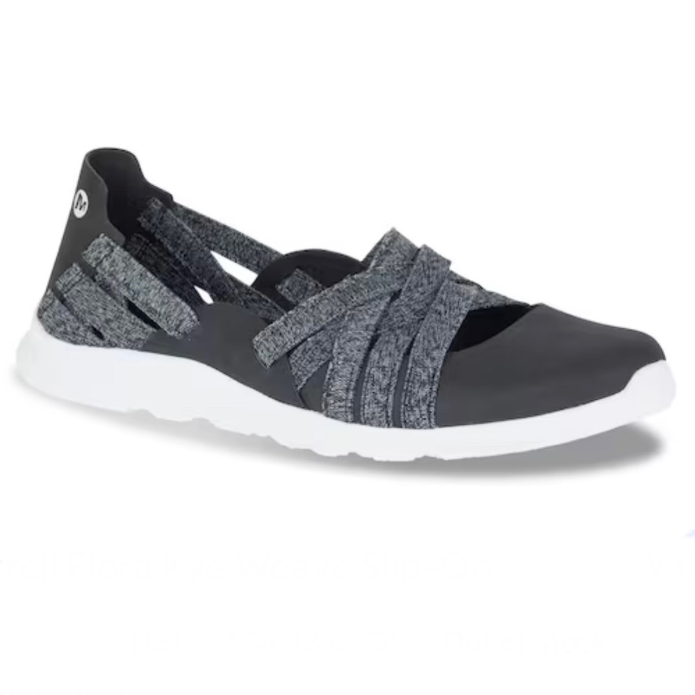 MERRELL | Flora Kye Weave blk/grey braid slip-on shoes